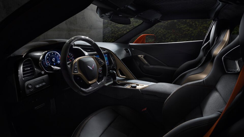 The interior of a 2019 Corvette ZR1.