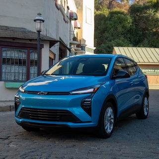 2027 Chevrolet Bolt in Marina Blue Metallic Parked