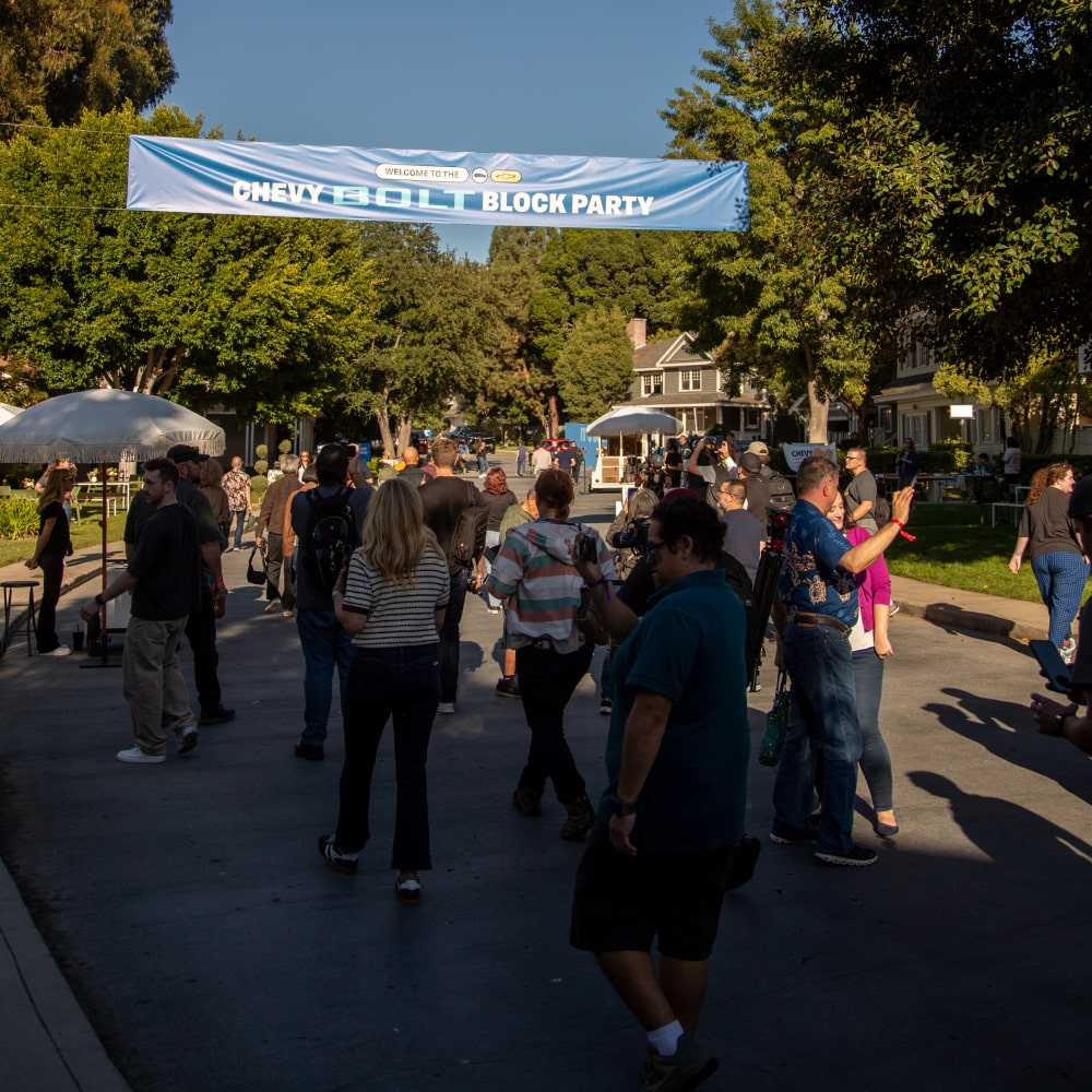 A Group of People at the Chevrolet Bolt Block Party