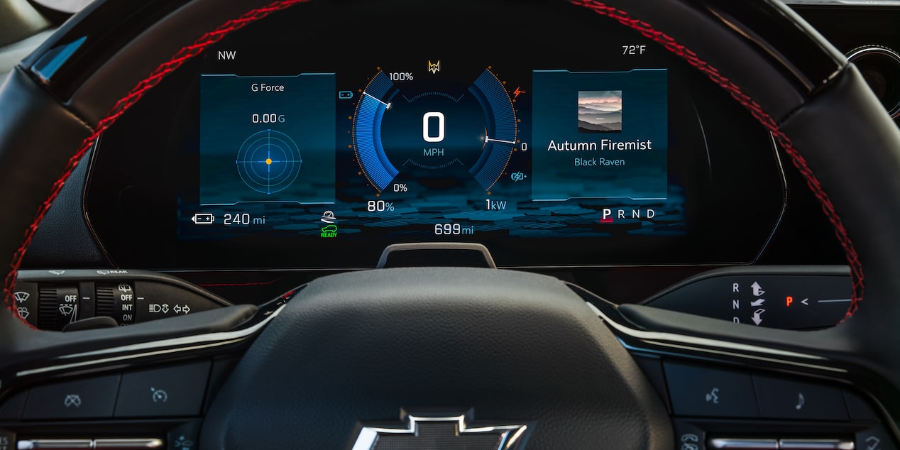 Centro de información al conductor de Chevy Blazer EV 2026