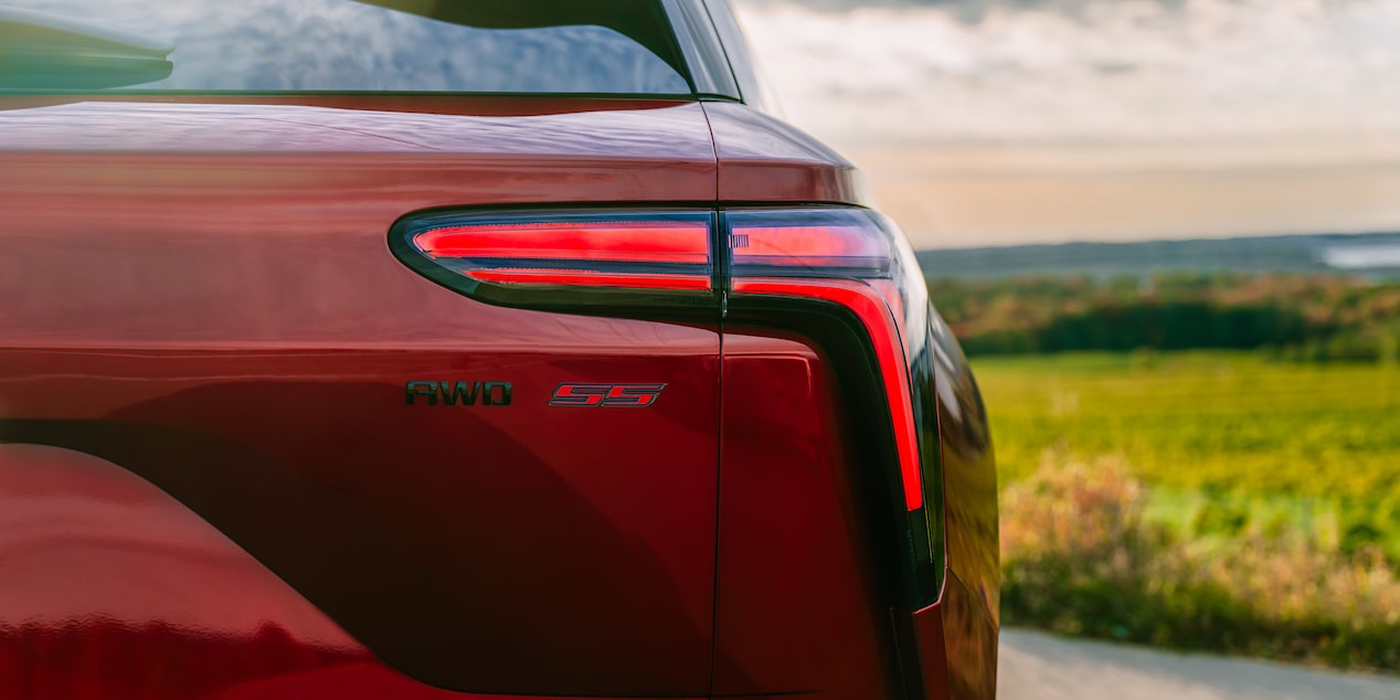 Close-Up of the Tail Light on the Exterior of the 2026 Chevy Blazer EV