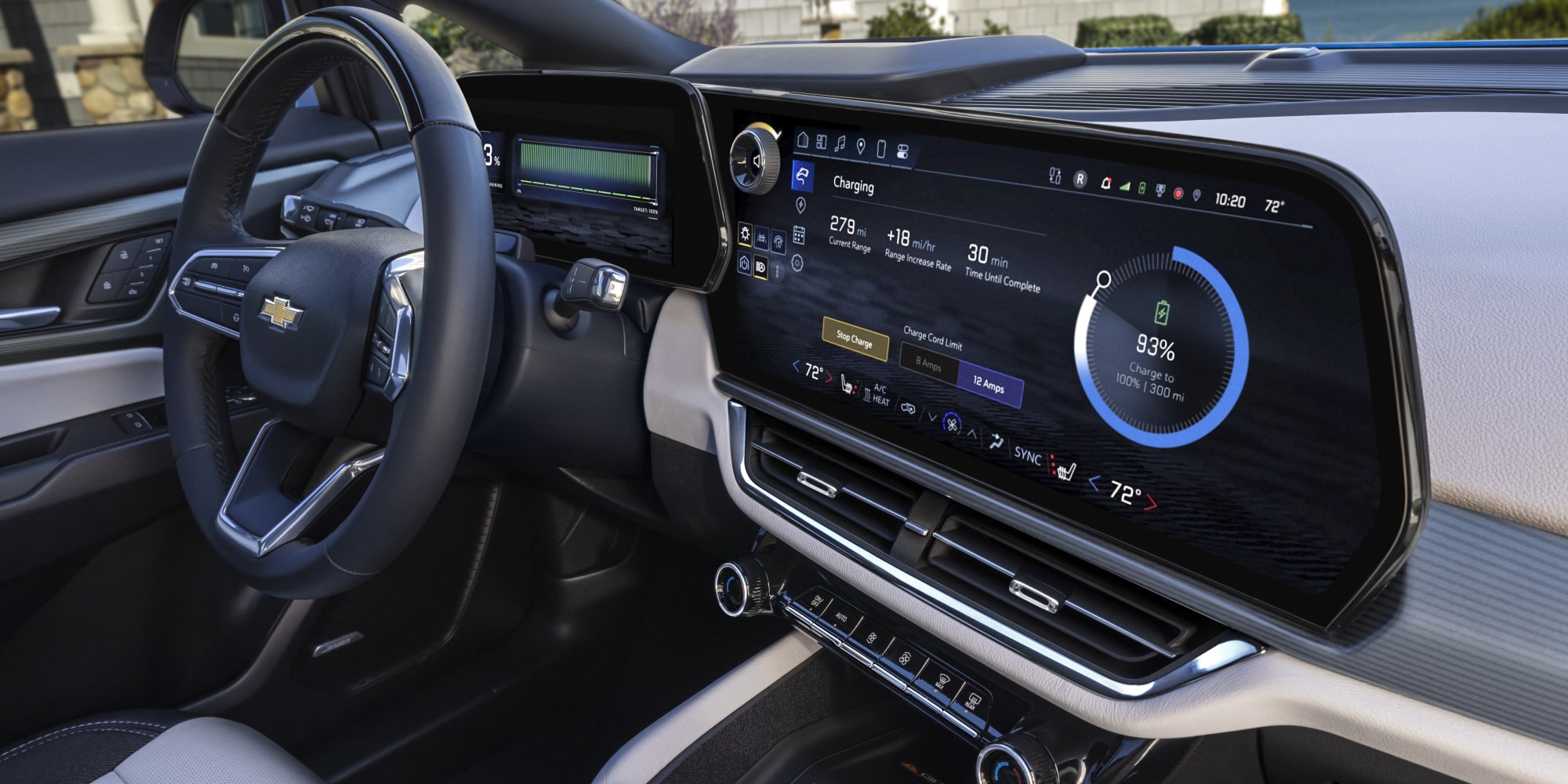 The Driver's Perspective Inside a Chevrolet Equinox EV, Highlighting the Digital Instrument Cluster and Infotainment Screen.