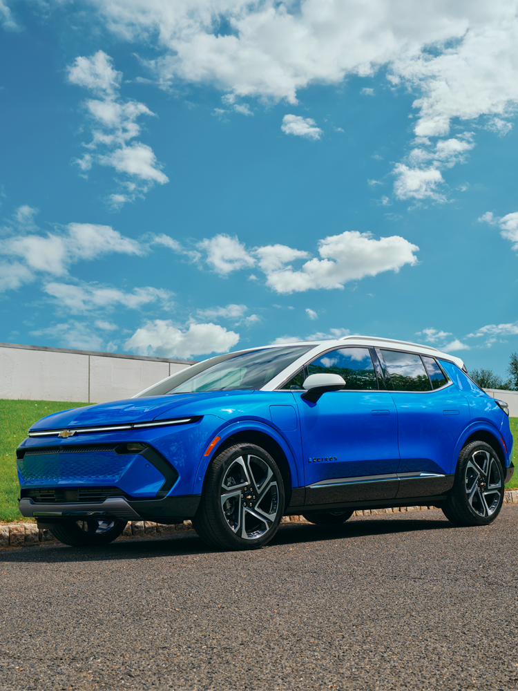 A Parked Blue Chevrolet Equinox EV