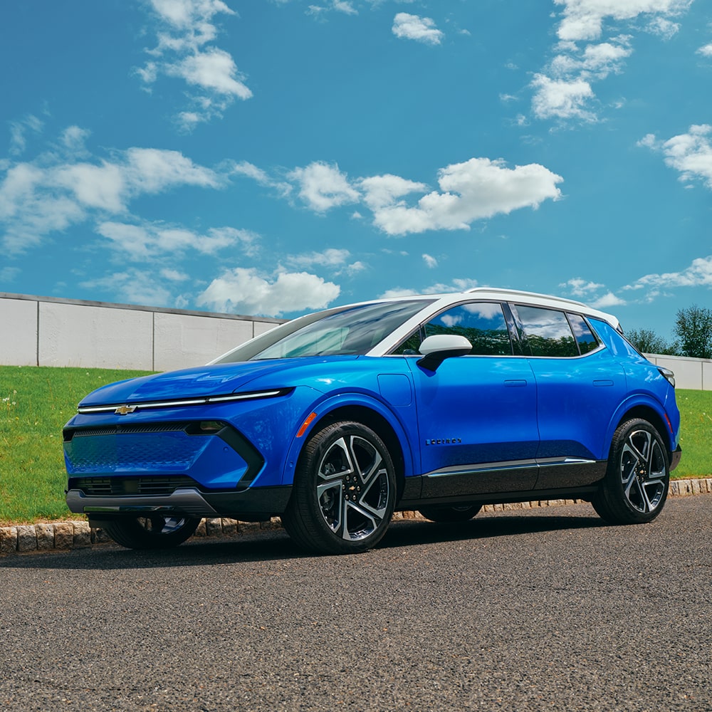 A Parked Blue 2026 Chevrolet Equinox EV