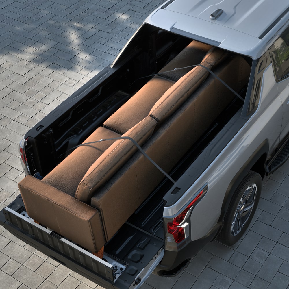 Overhead View of a 2026 Silverado EV Half in Sunlight