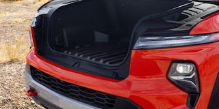 Three Quarters View of the Cargo Bed of a 2026 Chevy Silverado EV