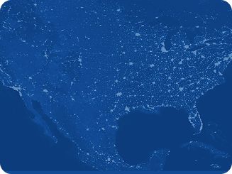 Mapa de búsqueda de estaciones de carga EV en Estados Unidos en Azul