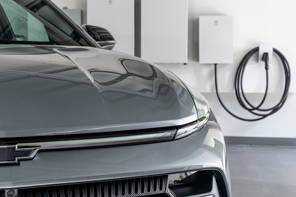 Close-Up of the RS Badging on the Grill of the 2026 Chevy Equinox EV