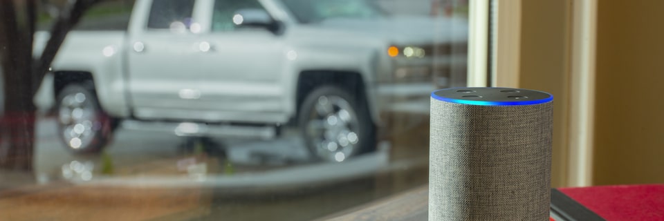 Amazon Alexa skill enabling remote start on a Chevrolet truck.