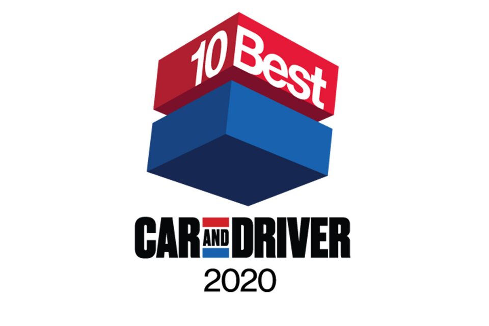 2020 Car and Driver 10Best Award