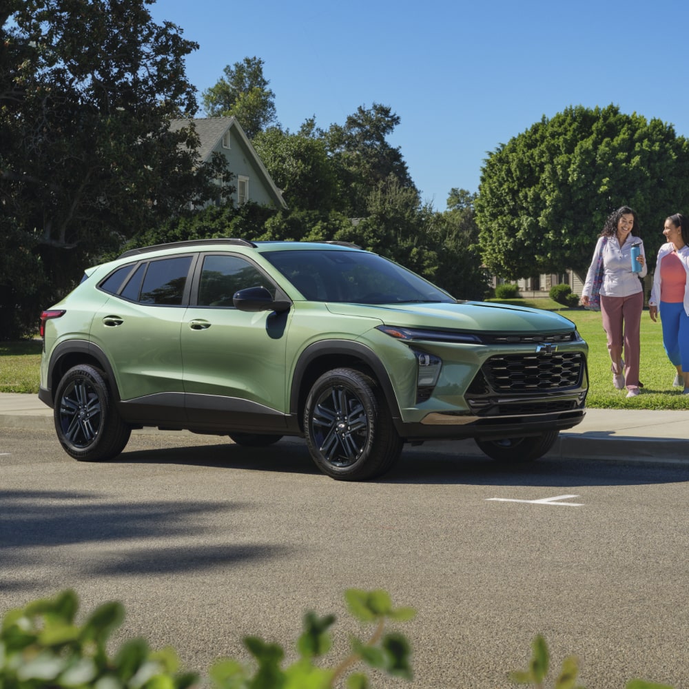 2025 Chevy Trax Parked on the Street Near a Park