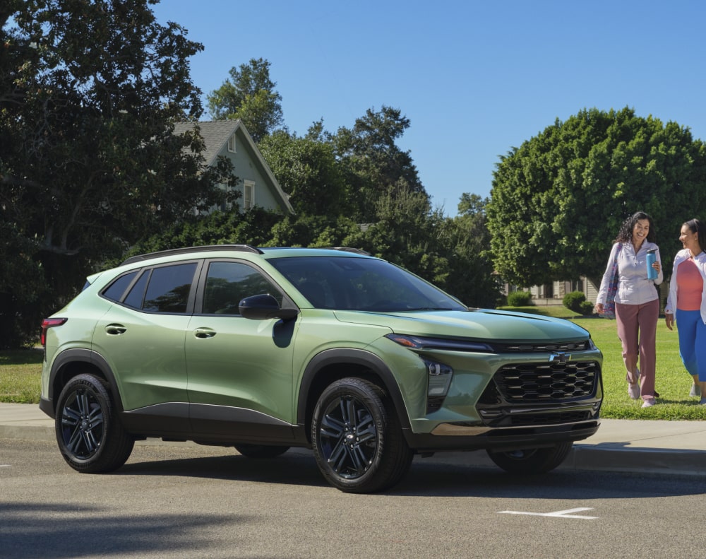 2025 Chevy Trax Parked on the Street Near a Park