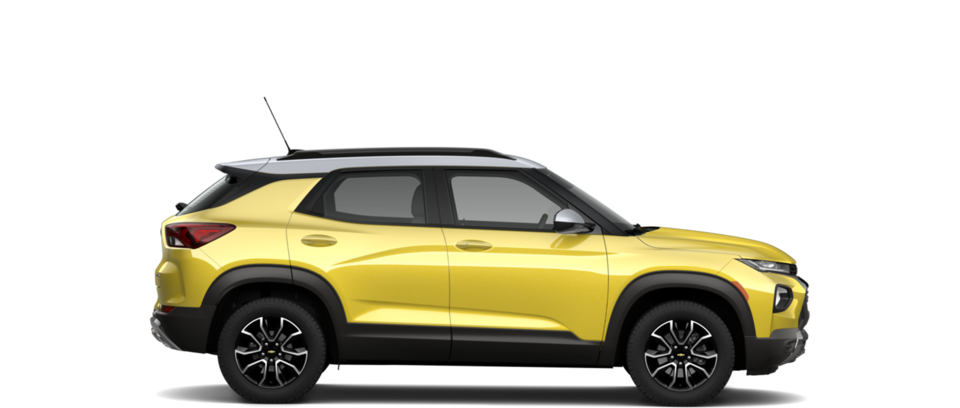 A side-view shot of the 2022 Chevy Trailblazer.