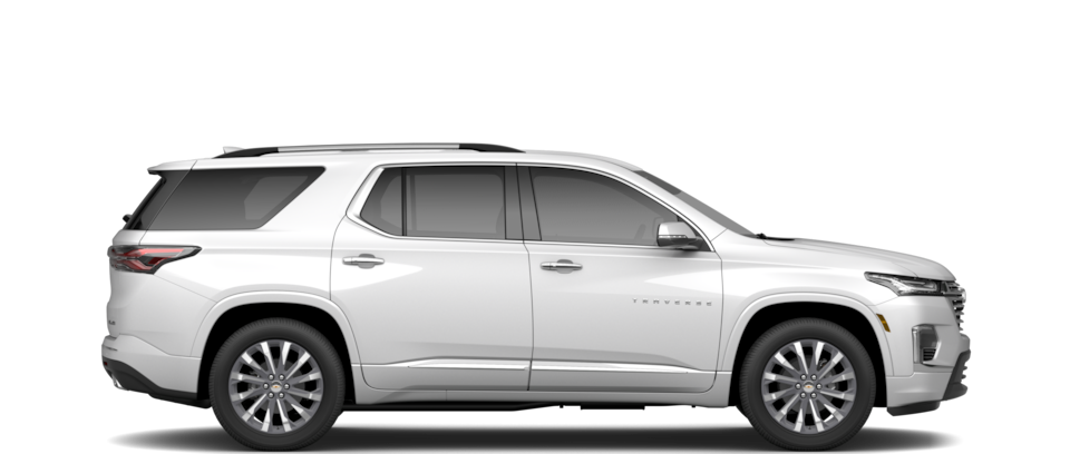 Vista lateral del Chevy Traverse 2022.