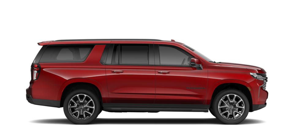 Vista lateral de la Chevy Suburban 2023.