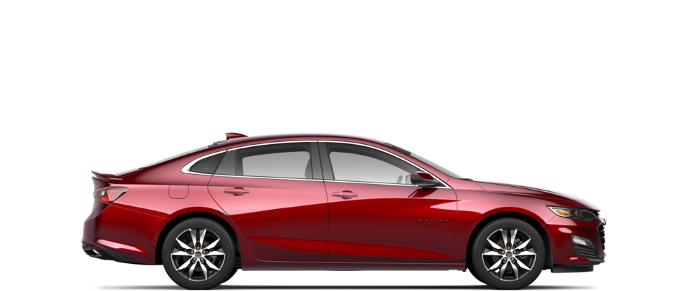Vista lateral del Chevy Malibu 2022.