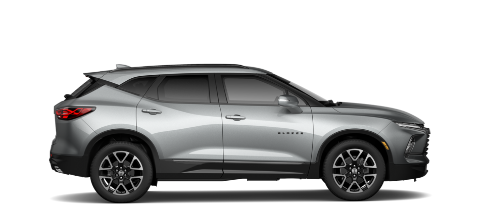 Vista lateral de la Chevy Blazer 2022.