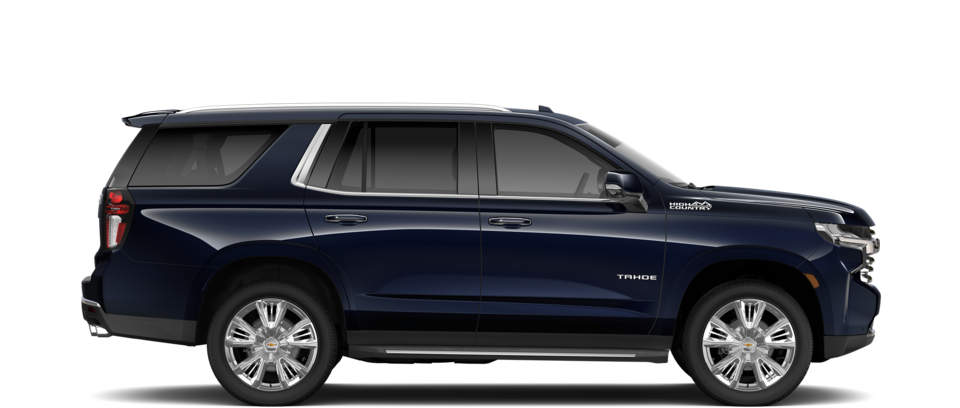 A side-view shot of the 2022 Chevy Tahoe. 