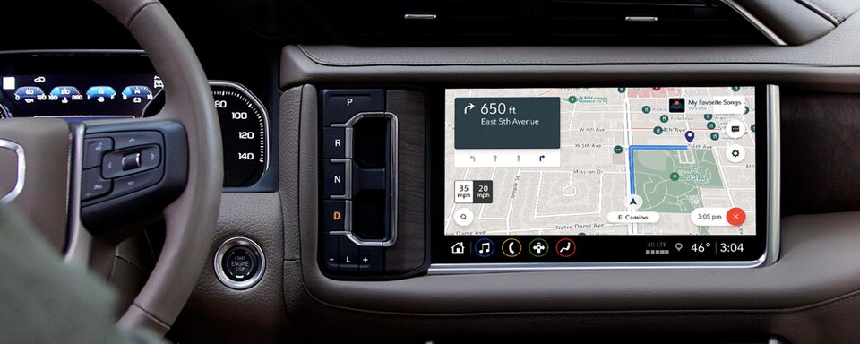 Close-Up of Chevy In-Vehicle Maps+ Infotainment Navigation