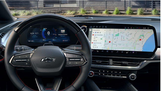 Google Built-In Navigation System Inside a Chevy Vehicle