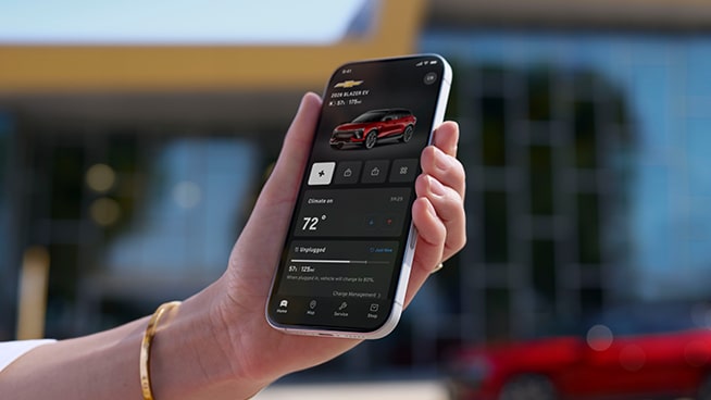 MyChevrolet App Displayed on a Smartphone