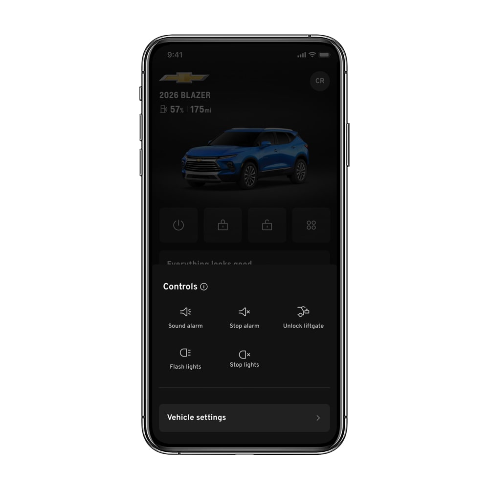 The MyChevy App Vehicle Setting Feature