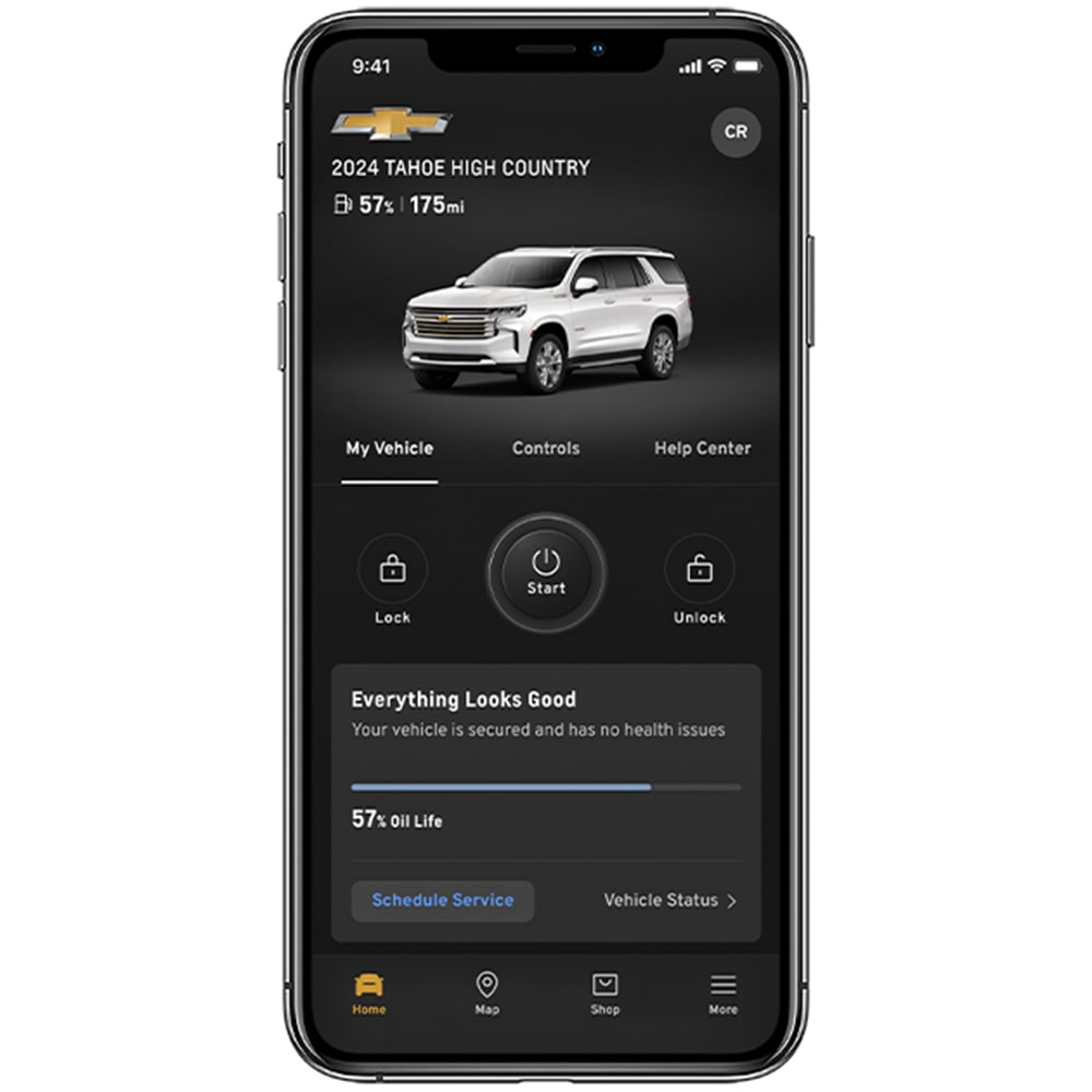 MyChevrolet App Home Screen