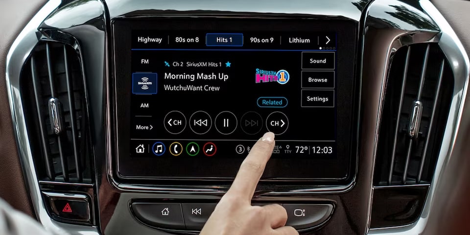 Driver Switching Radio Stations on SiriusXM In-Vehicle App