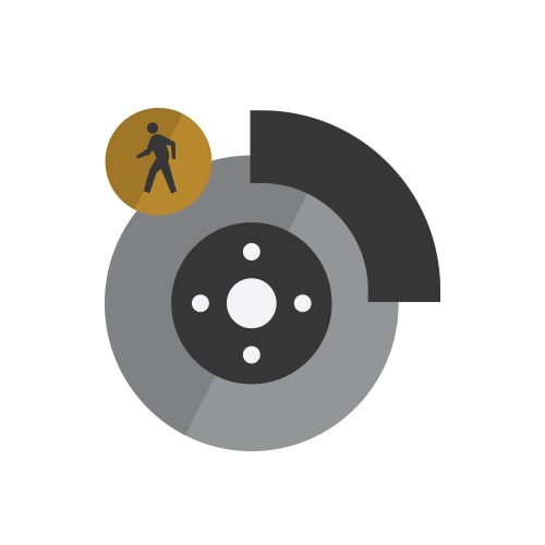 Front Pedestrian Breaking Icon hover