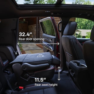 Second Row Seats Folded Down Dimensions Diagram Inside the 2025 Chevy Traverse