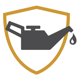 Logo de mantenimiento prepago otorgado por la protección de Chevrolet con ícono de una lata de aceite