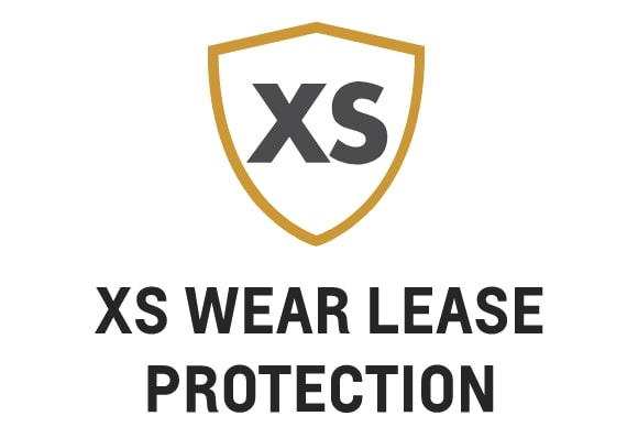 XS Wear Lease Protection Icon with a Shield and the Letters XS