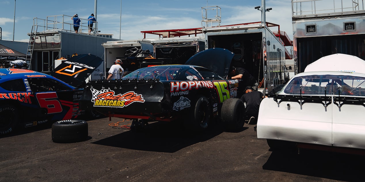 Vehicles Lined Up to Be Loaded Up into Storage Containers