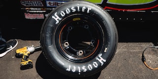 Close Up on the Tire of a Racing Vehicle