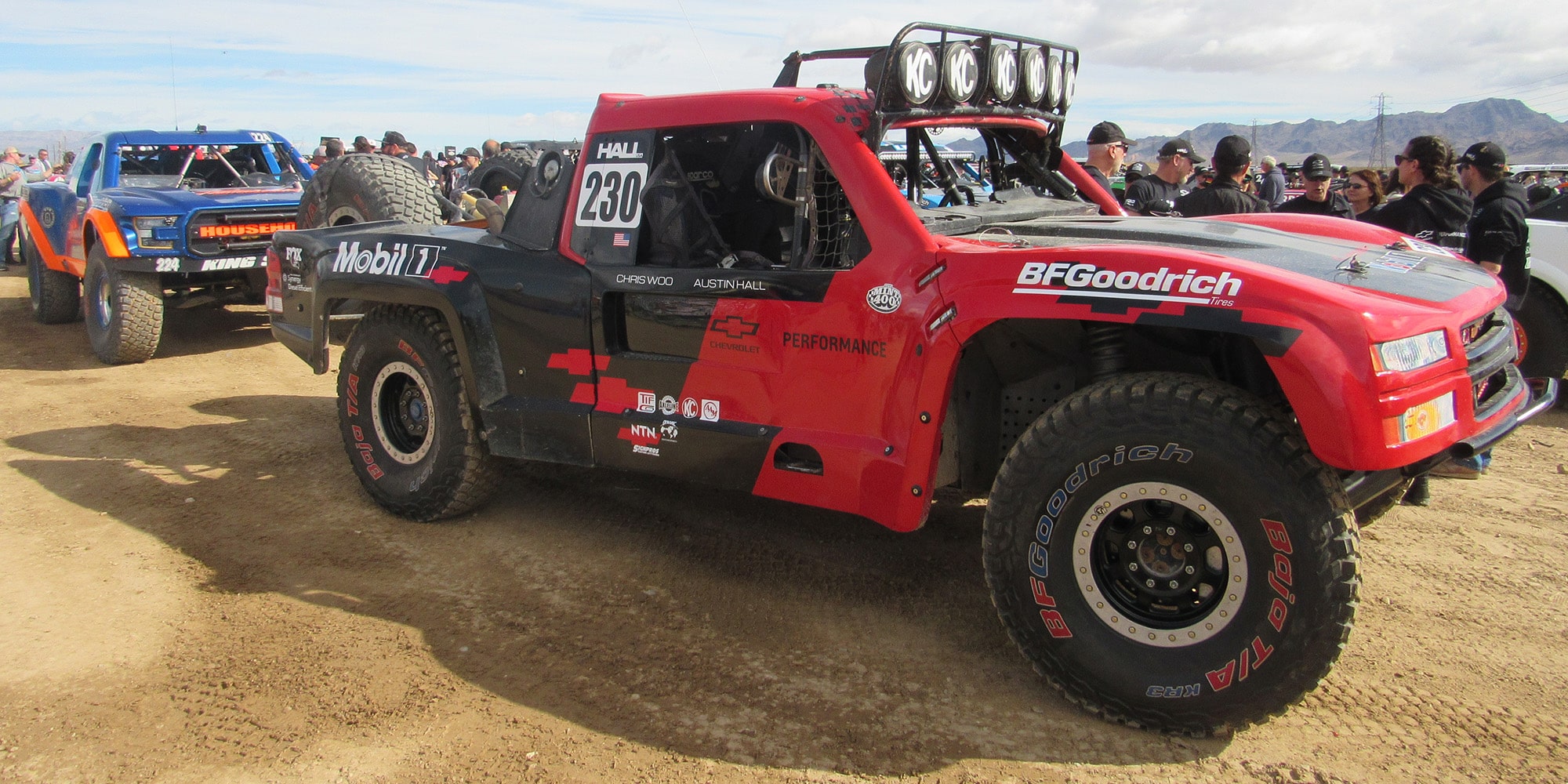 Right View of a Red Race Truck