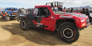 Right View of a Red Race Truck