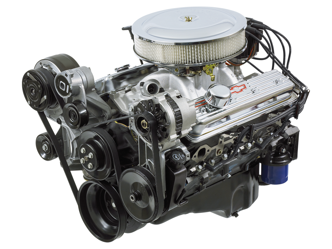 Un motor armado preconfigurado Chevrolet Performance 350/385