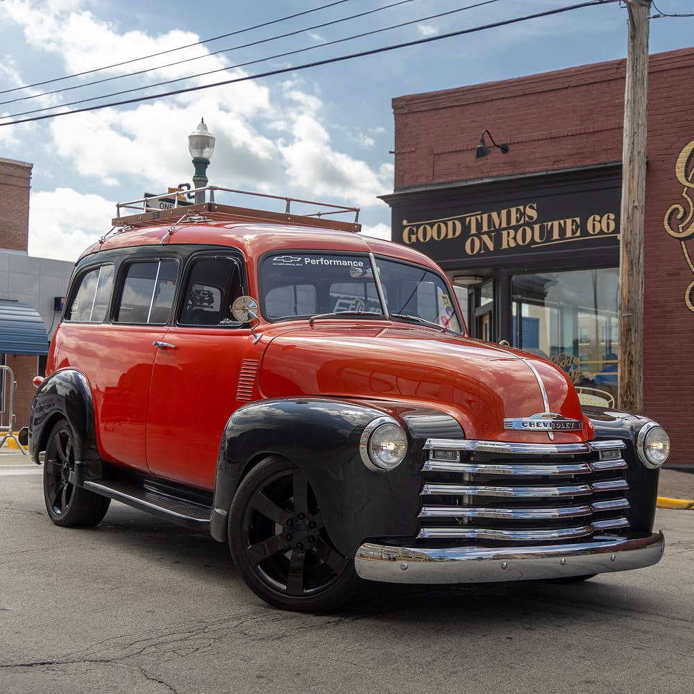 Orange Chevrolet Hot Rod Sports Vehicle