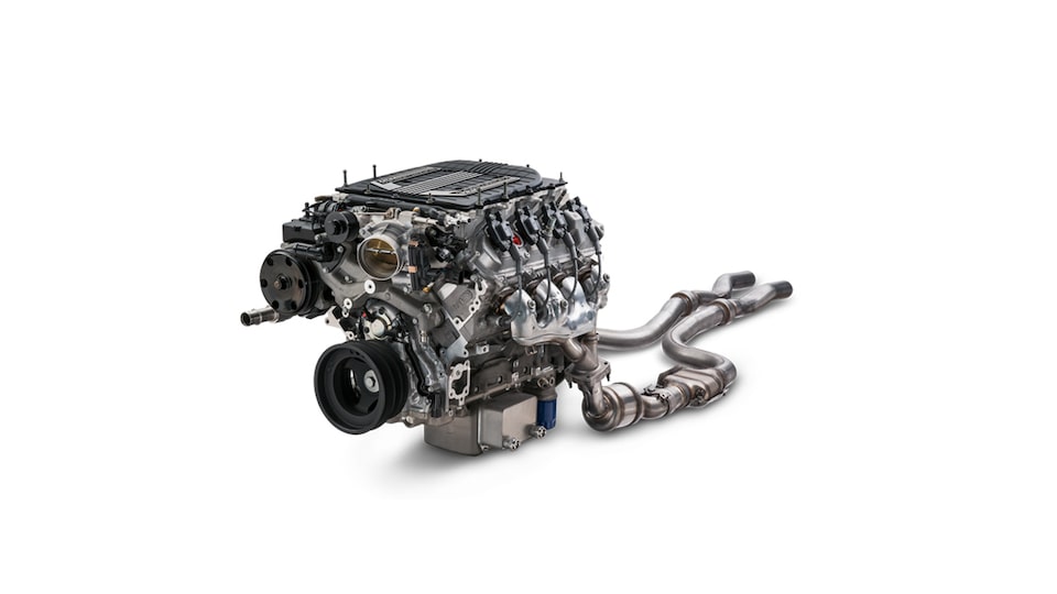 Especificaciones técnicas del motor armado de bloque pequeño LT4 E-ROD de Chevrolet Performance, No. de parte 19356048