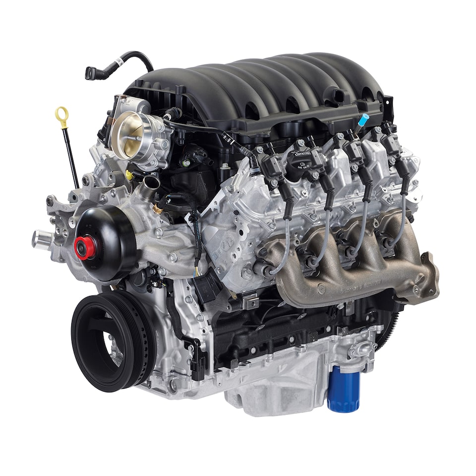 El potente motor armado V8 L8T de 6.6 L para competencia