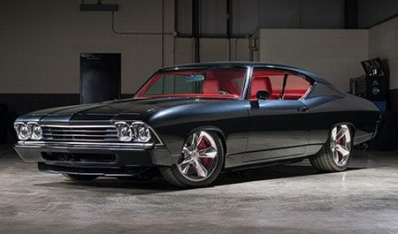 1969 Chevelle performance meets convenience with a Chevrolet Performance crate engine and transmission.