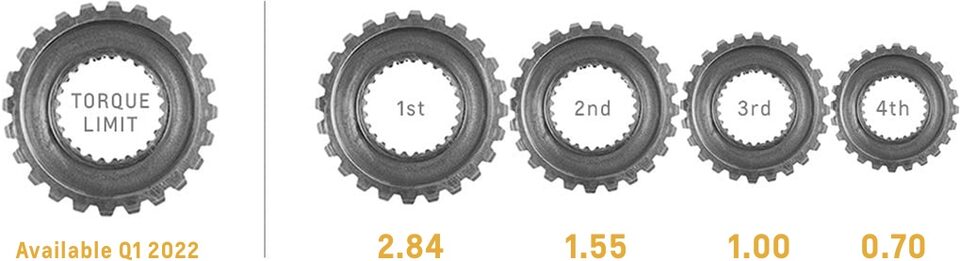Chevrolet Performance Gear ratios 1st 3.06 2nd 1.62 3rd 1.00 4th 0.70