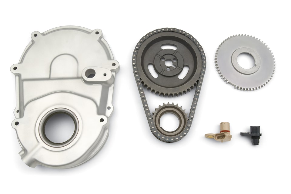 Front Cover, Timing Pointers, Fuel Pump Block-Off Plate from Chevrolet Performance