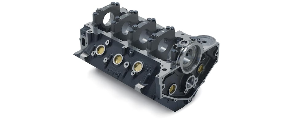Chevrolet Performance Big-Block 502 Mark IV/Gen VI Bare Engine Block Bottom Rear View