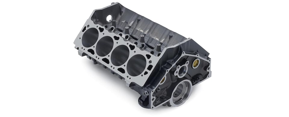 Chevrolet Performance Big-Block 502 Mark IV/Gen VI Bare Engine Block Top Rear View