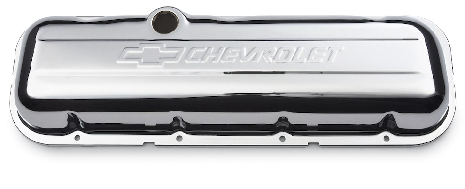 Chevrolet Performance Big-Block Short Chrome Bowtie Valve Covers Part No. 12342093