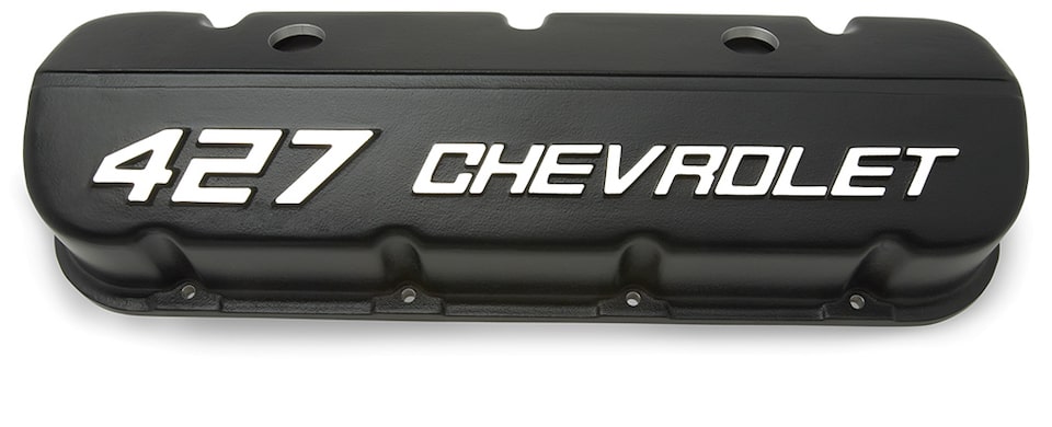 12370836 GM Performance Aluminum Valve Cover, BBC, As Cast Finish, Single 