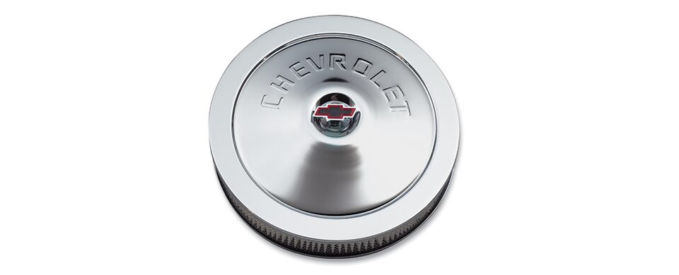 Filtro de aire de diseño clásico con el logo Chevrolet serie LS/LT/LSX Chevrolet Performance, N.° de parte 12342071