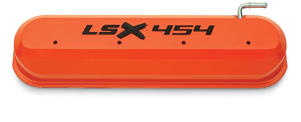 Chevrolet Performance LSX454 Orange/Black Valve Cover Part No. 19332313