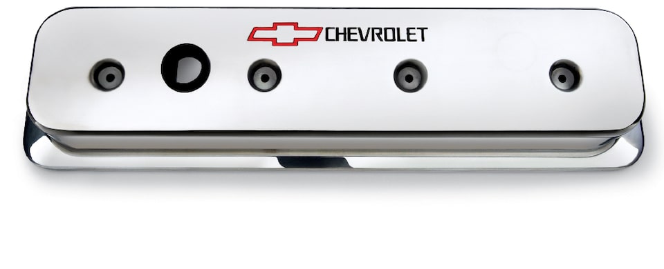 Chevrolet Performance Small-Block Center Bolt Polished Aluminum Valve Covers Part No. 12497978